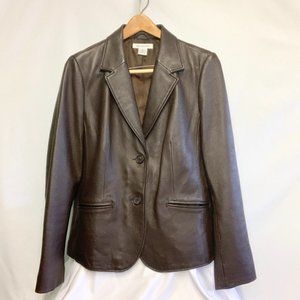 Liz Claiborne Leather Blazer Jacket